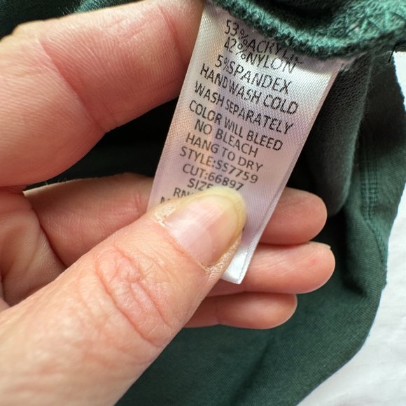 She + Sky Batwing Sweatshirt in Emerald Green - Picture 9 of 10